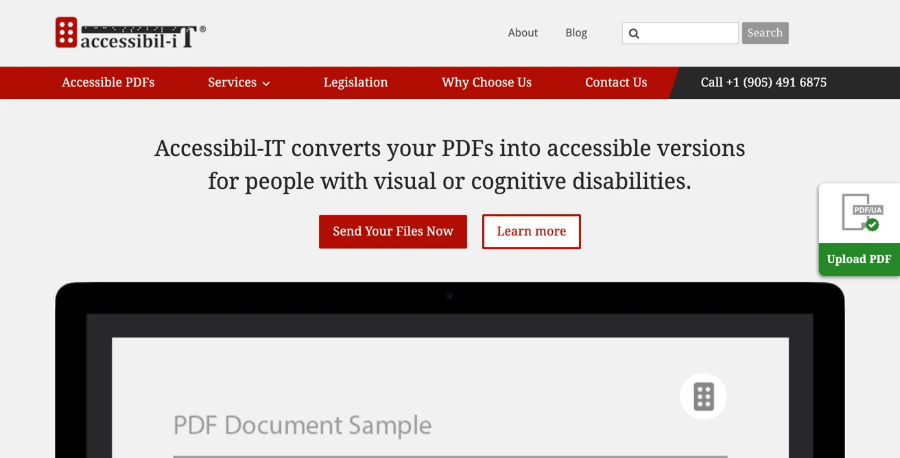 Screenshot of the Accessibil-iT site