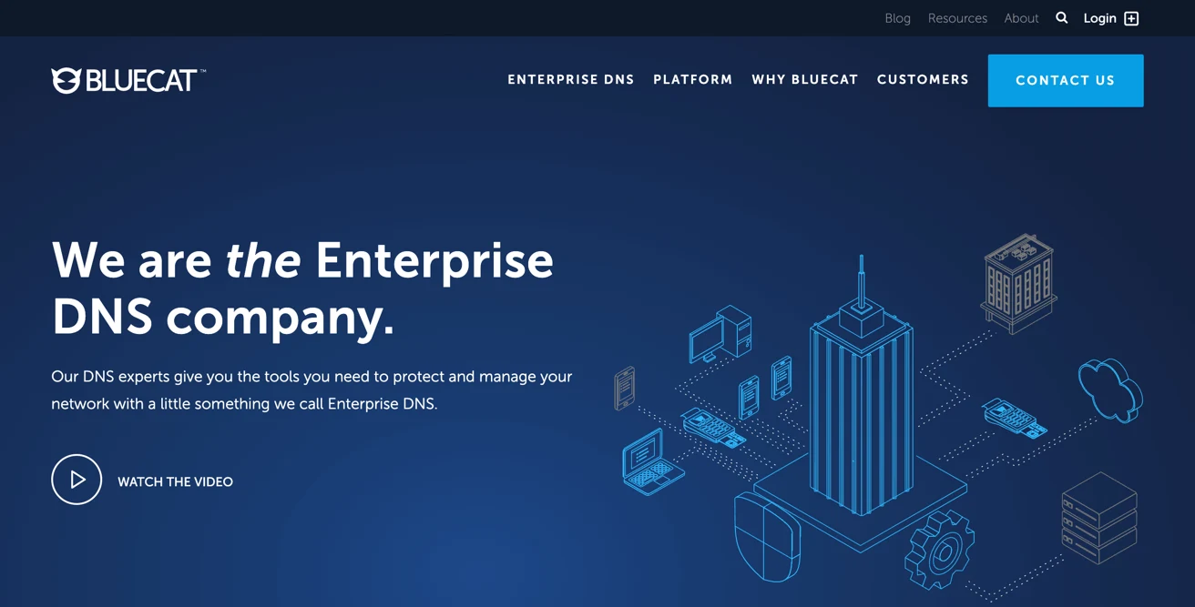 Screenshot of the Blue Cat site