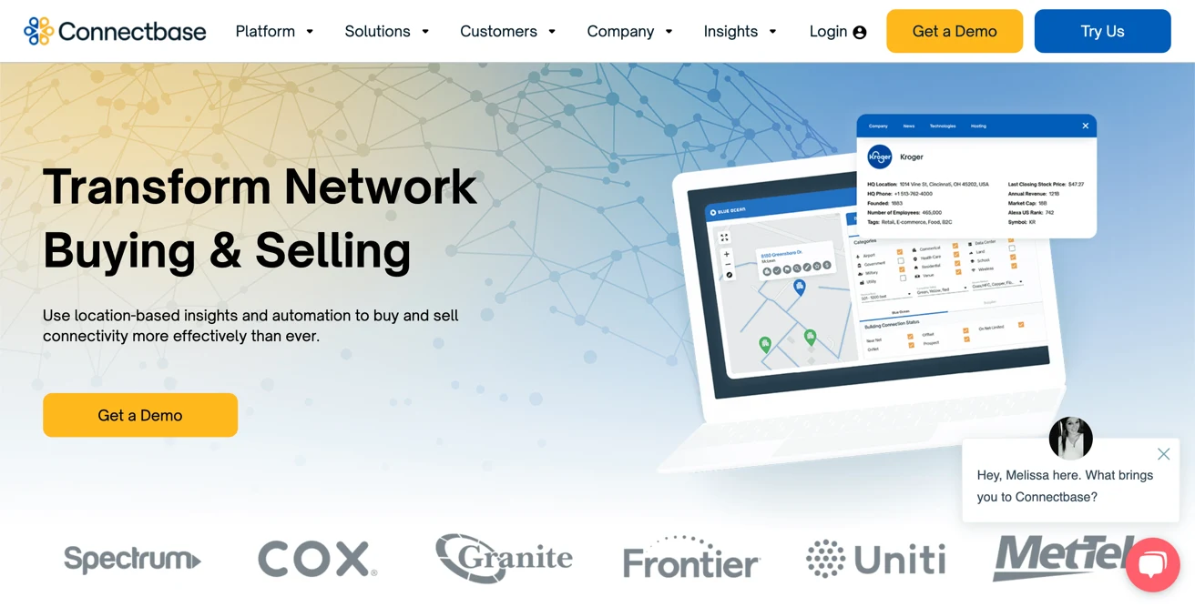 Screenshot of the Connect Base site