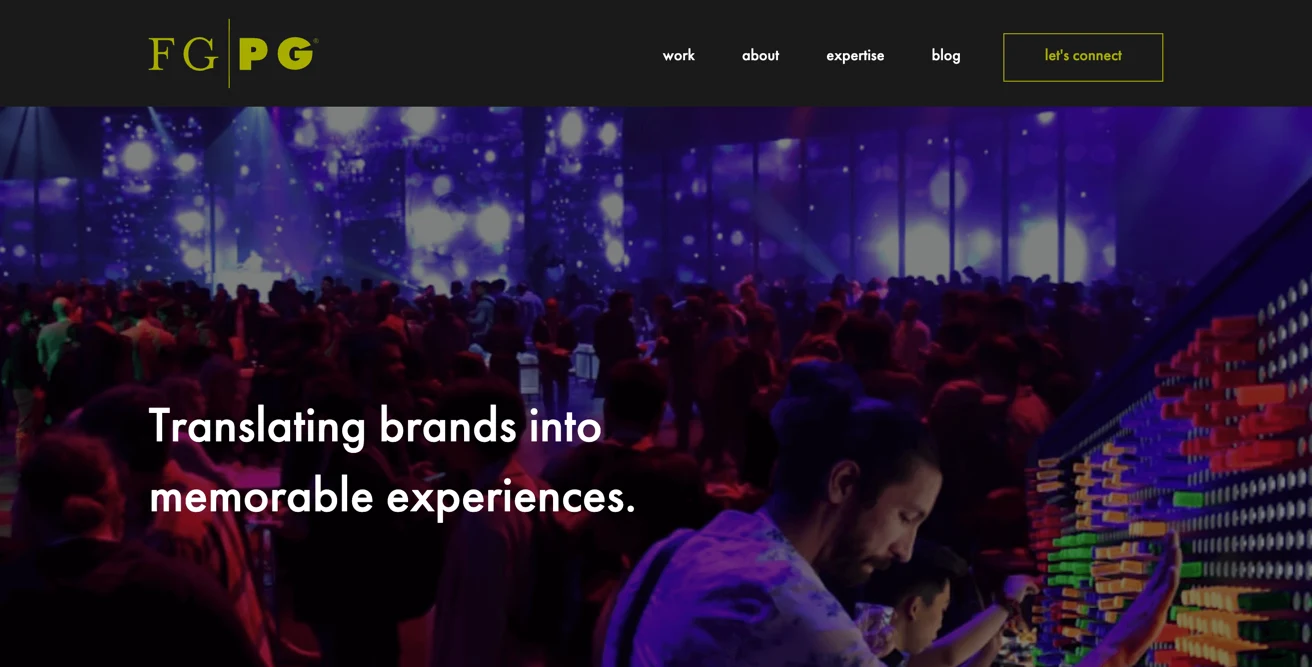 Screenshot of the FGPG site