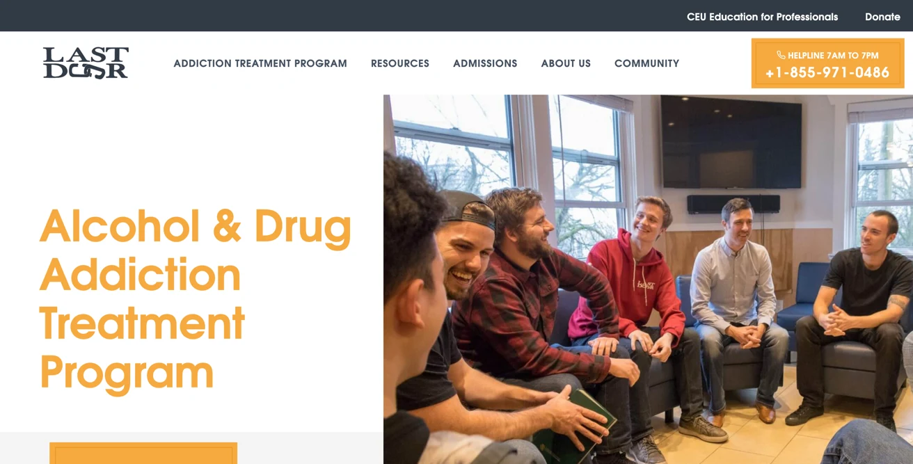 Screenshot of the Last Door site